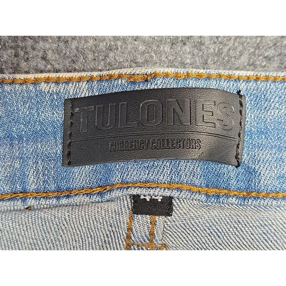 Tulones Jeans Mens 44x33 Distressed Skinny Paint Splatter Denim Stretch Hip Hop